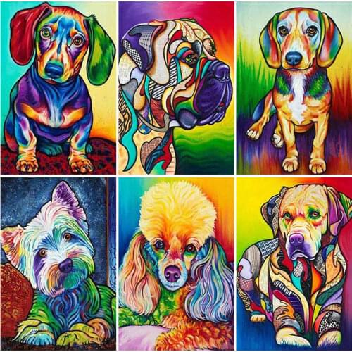 Diamond Painting animals icon diamond embroidery Diamonds Gog Picture Full Square Drill Diamond embroidery by photo Decor Gifts