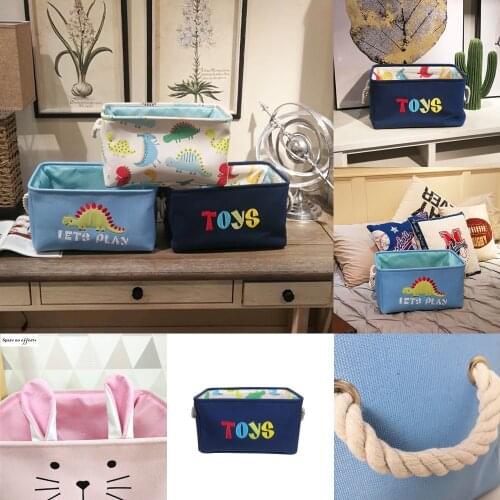 Sundries Storage Barrels High Capacity Pink Cat Dinosaur Foldable Toy Storage Box Home Organizer Dirty Laundry Basket