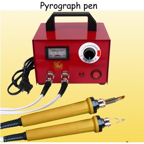 Adjustable Temperature Wood Burner 100W Pyrography Pen Burning Machine Digital Gourd Crafts Tool Set