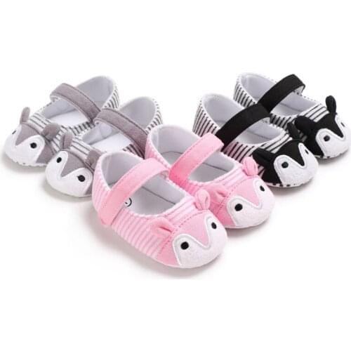 Newborn childrens shoes baby princess striped cartoon soft bottom non-slip toddler shoes
