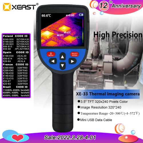 XEAST XE-33 New product Handheld Thermal Imaging Camera 320*240 Ultra HD Resolution Display Thermal Imager