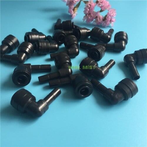H144 New L type 2 points quick connect Elbow direct insert 6mm stem fast elbows for water misting purifier accessories 50pcs/lot