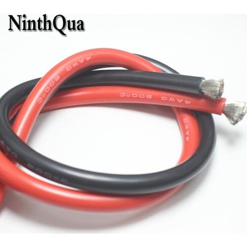 1metre 4AWG Cable 25mm2 Soft silicone wire heat resistant 200° Cold resistant -60