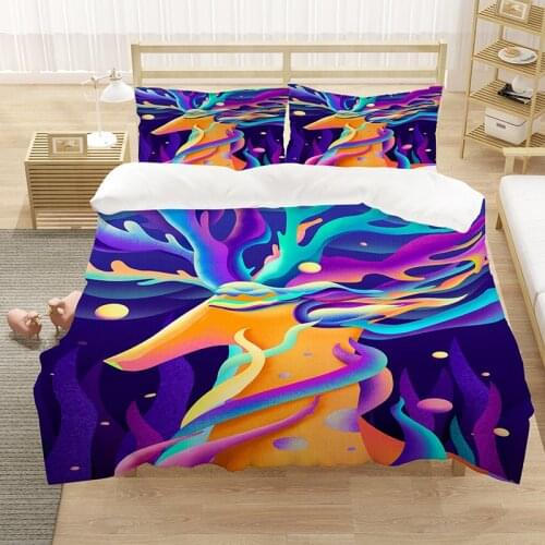 Painted Bedding Set Cartoon Fashion Art Duvet Cover Sets Comforter Bed Linen Twin Queen King Single Size Dropshipping Gift