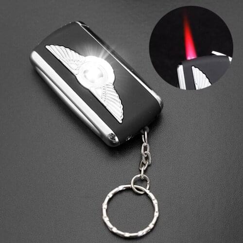 Creative Car Key Butane Inflatable Windproof Lighter Personalized Keychain Cigarette Lighter Men’s Gift