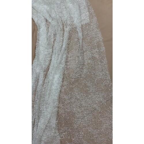 Xy005# 5yards/bag super lovely bride beads offwhite ivory french mesh lace for wedding dress collection/fashion girl dress