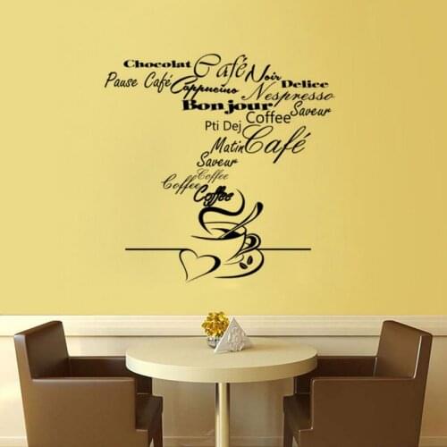 KUCADA kitchen creative characters wall sticker for home decoration mural art decal removable black WP1147