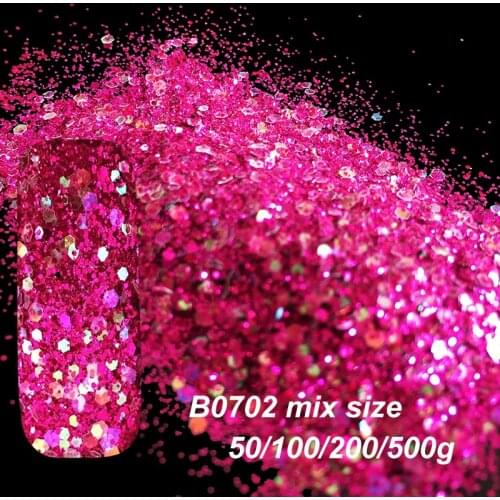Manicure Paillettes Mix Size Nail Glitter Powder Christmas Craft Art Decoration Hexagon Sequins UV Dust Flash Powder