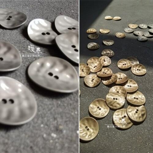 35mm Metal Buttons Curved Round DIY Fashion Decor Coat Clothes Sewing Accessories Designer Material