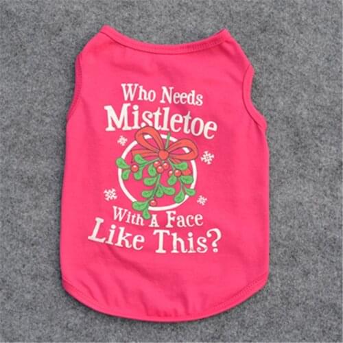 Fashion Pet Christmas Clothes for Dogs Beautiful Cute Puppy Clothes Dog Vest Cheap Xxxs Designer Dog Clothes for French Bulldog