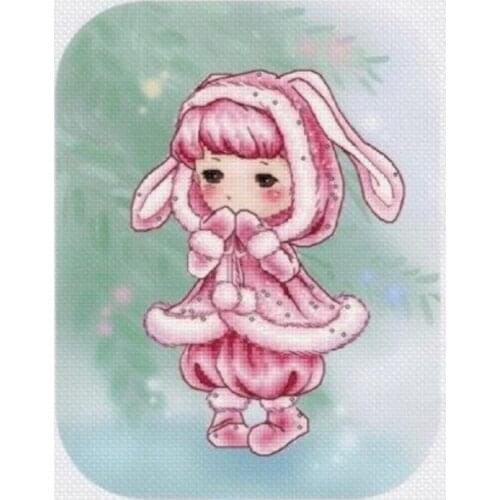 DD Gold Collection Counted Cross Stitch Kit Cross stitch RS cotton with cross stitch Pink Rabbit Elf