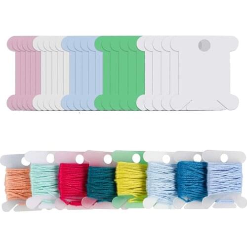 Plastic thread plate pieces Cross stitch tool cotton wire pad line winding sheet organizer set many color choose10/25/50/100 pcs