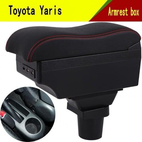 For Car Toyota Yaris Vitz Armrest Box central Store content Storage arm support elbow rest
