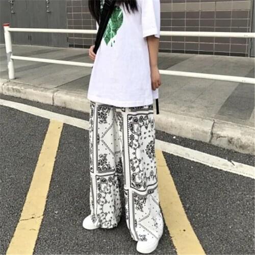 2021 Harajuku Casual Cool Punk Black Pants Women Elastic White Fashion Pants Streetwear Korean Sweatpants Trousers Pants Men