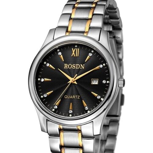 Luxury Brand ROSDN Couples Watches Japan Quartz Movement Men Wristwatches Ultra-thin Watches Sapphire Waterproof Clocks R3053M