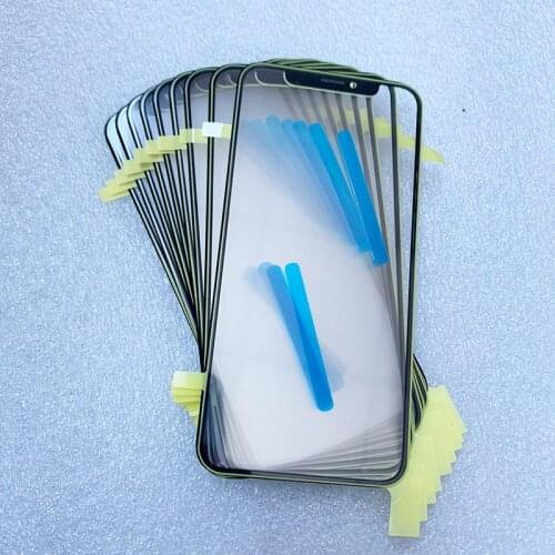 10Pcs 1:1 Original Quality For iPhone X XS XS Max 11 Pro MAX Front Glass Touch Screen LCD Outer Panel Lens Repair Part