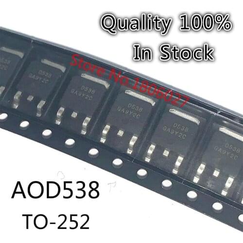 10PCS /LOT AOD538 D538 TO-252 N-channel field effect MOS tube 70A 30V