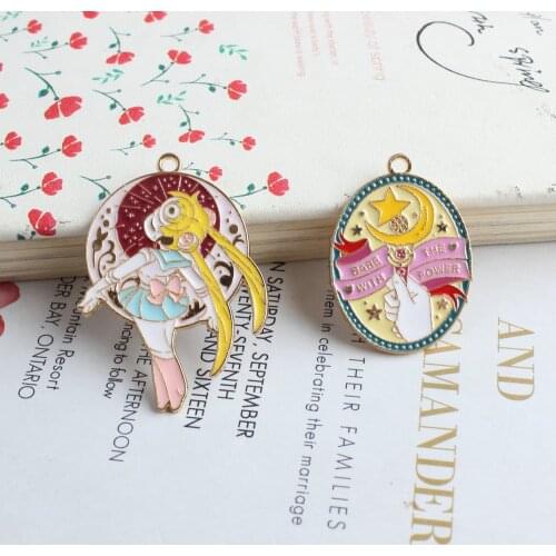 10pcs/Lot New Arrival Cartoon Enamel Charms Pendants Cute Oil Drop Metal Charms DIY Bracelet Earrings For Jewelry Accessories