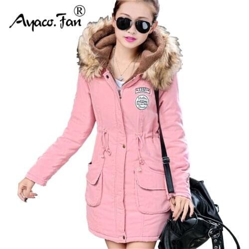 2019 New S-3XL Winter Womens Parka Casual Outwear Warm Military Hooded Coat Winter Jacket Female Fur Coats Woman Clothes manteau