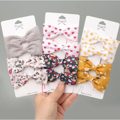 3/4pcs/set Flower Baby Hair Clips Bows Kids Girl Hair Clip Children Hairpin Haarspeldjes Barrettes Baby Hair Accessories