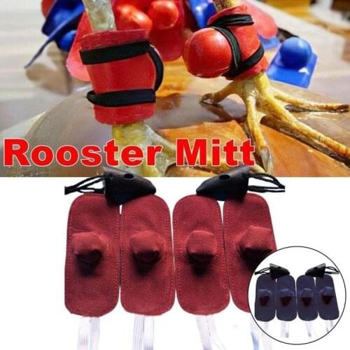 4pcs Cockfighting Protective Gear Foot Cover For Wrestling Aaa Grade Leather Rooster Cocks Chicken Mitt Feet Sleeve Hen Fighting