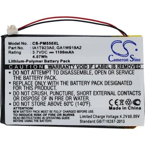 Cameron Sino 1100mAh Battery For Palm M550,Tungsten T1/T2/T3,Zire 31/71/72/72s,GA1W918A2,GA1W922A2,IA1T923A0,IA1TA16A0