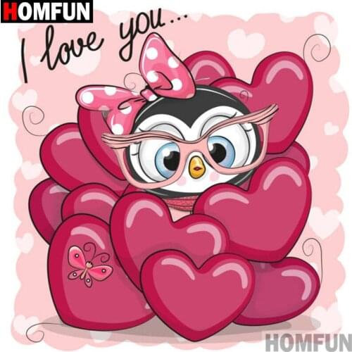 Homfun Full Square/Round Drill 5D DIY Diamond Painting "Cartoon owl" 3D Embroidery Cross Stitch Home Decor Gift A12634