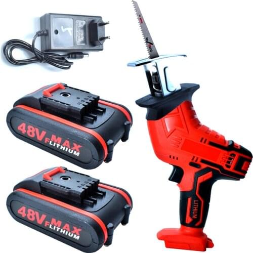 48VF Portable Charging Cordless Electric Li-Ion Reciprocating Saw Wood Metal Saws Cutting Tool Power Tool