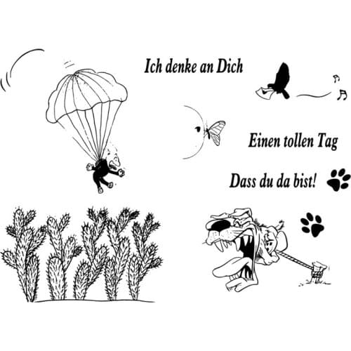 DABOXIBO Dog And Cactus Clear Stamps Mold For DIY Scrapbooking Cards Making Decorate Crafts 2020 NEW Arrival