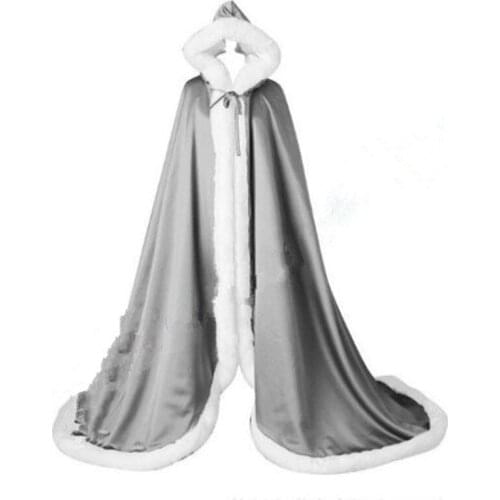 Cheap Winter Ivory Faux Fur Shawl Wrap Wedding Bridal Bridesmaid Wraps Warmer Women Shawl With Ribbon Cloak In Stock