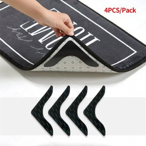 Magic Traceless Double Sided Strong Anti-Slip PU Adhesive Tape for Carpet Rug Floor Mats Fixed Washable Stickers Pad Reusable