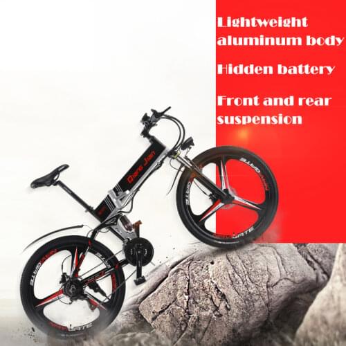 Electric Folding Mountain Scooter 2 Wheels Electric Bicycles 3 Spoke 350W 48V Electric Bike 500W Bicycle Adults