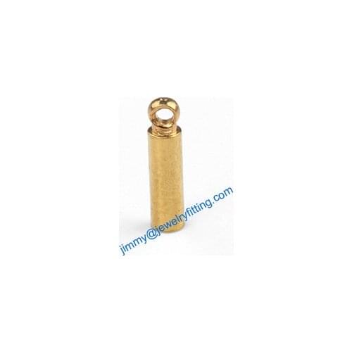 Jewelry findings raw brass End caps for laether cord end cap crimp beads 2.5*10mm