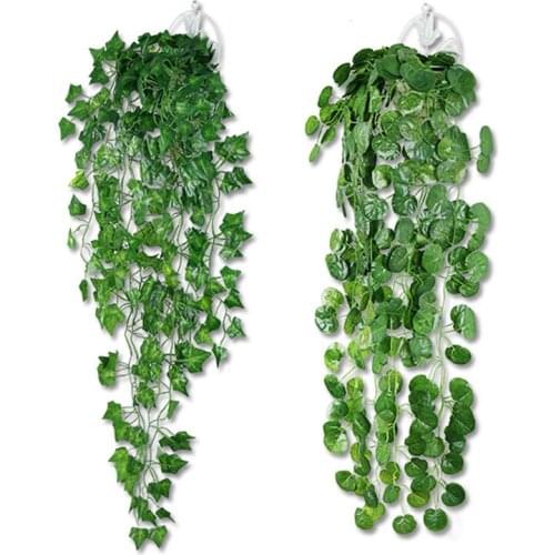 Artificial Flowers Vine Garland Wedding Arch Decoration Fake Plants Foliage Rattan Trailing Faux Flowers Ivy Wall