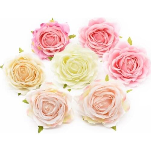 4 pieces Roses Fake flowers Wedding decoration Scrapbooking Christmas decorations for home Brooches Garland Candy box Headdress