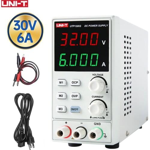 UNI-T UTP1306S DC Power Supply Single-channel 4 Digits Display Voltage Current Adjustable 0-32V 0-6A High Precision Stabilized