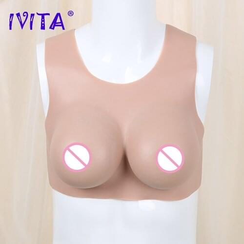 IVITA Artifical Silicone Breast Forms Realistic Fake Boobs B Cup for Crossdresser Transgender Drag-Queen Shemale Sexy Enhancer