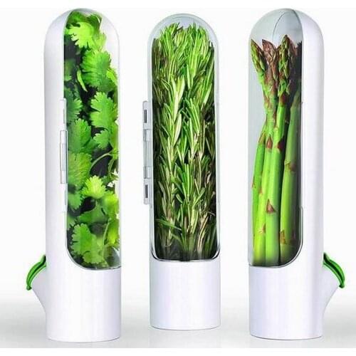 Fresh-Keeping Cup Box Keep Green Vegetables Fruit Herb Keeper Storage Container Kitchen Utensil Tools Home Multifunction