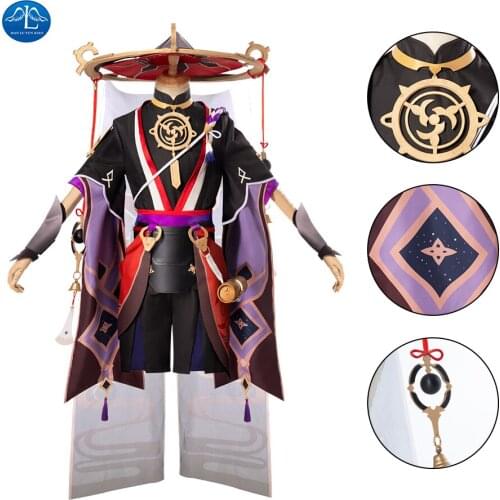Hot Game Genshin Impact Cosplay Scaramouche Costume Carnival Halloween Suit Uniform Cartoon Scaramouche Outfit
