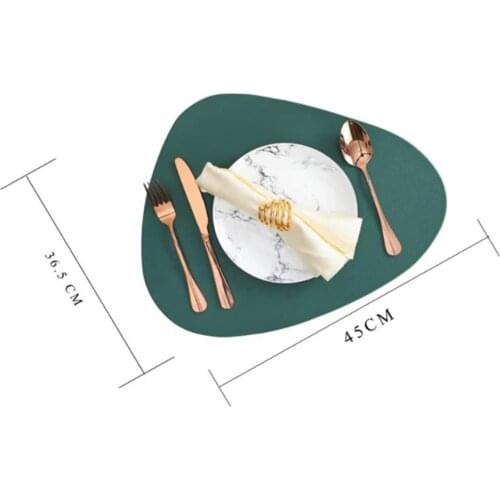 Nordic Style Leather Placemat Triangle Heat Insulation Table Mat Bowl Mat