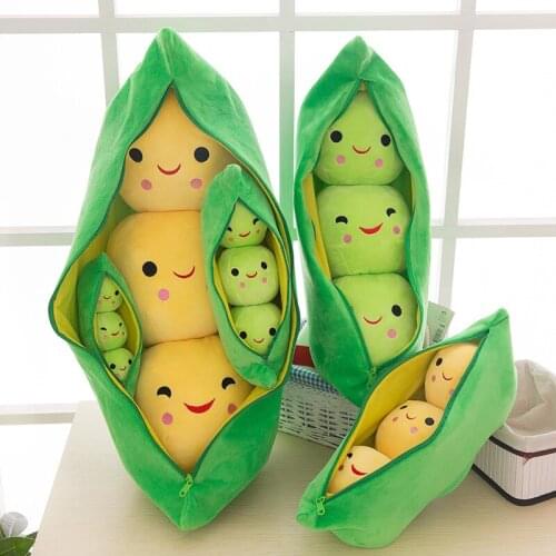 Zqswkl creative gift pea pods pillow doll cute plush toys for children girls waist doll sleeping anime pillow hugs cute soft toy