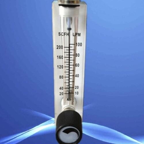 LZM-6T 10-100LPM/20-200SCFH panel type acrylic flowmeter(flow meter) with adjust valve bass fitting Female