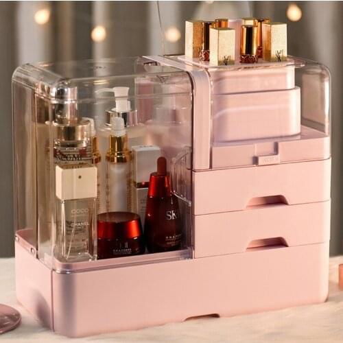 Make-up Box Storage Box Dust-proof Hand In Hand with The Tabletop Dresser To Organize Skin Care Products Shelf Jewelry Storage