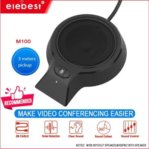 M100 360 Degree Pickup Video Voice Call 2M Cable USB Omnidirectional Microphone Without Speaker Video USB Conference Microphone