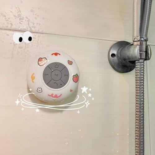 Cute waterproof Mini Wireless Bluetooth Speaker Car Bathroom Office Beach Stereo Subwoofer Music Loudspeaker With Suction