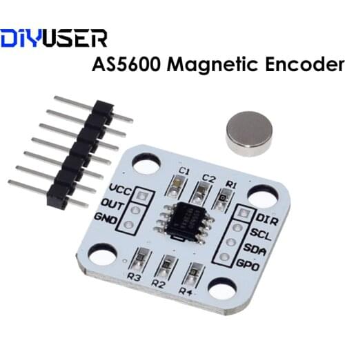 1pcs AS5600 magnetic encoder magnetic induction angle measurement sensor module 12bit high precision