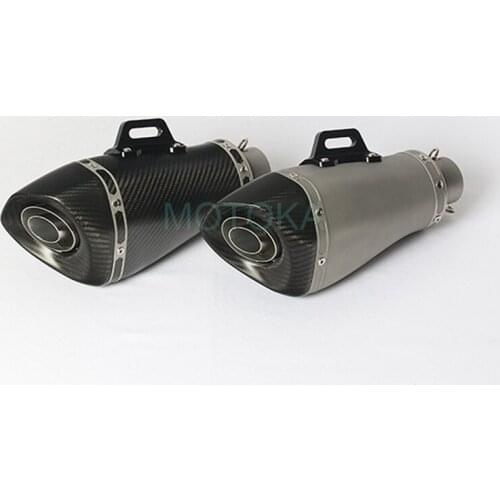 Motorcycle GSX250 R3 R25 ZX6R ZX10R MT07 MT09 Ninja400 RC390 Carbon Fiber Modified Exhaust Universal Inlet 51mm Mufflers Slip on