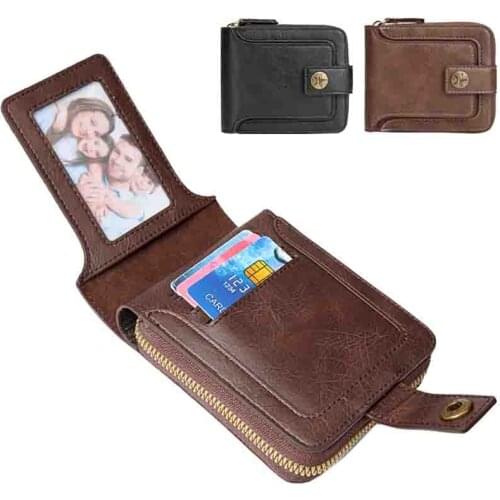 Mens Wallet High Quality Fashion Mini Luxury Zipper Multifunctional Wallet New Short Business Men Purse Coin Bag Male Gift For