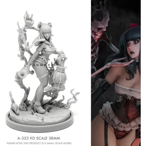 38mm Beauty Soldier Resin model kits DIY figure self-assembled A-353