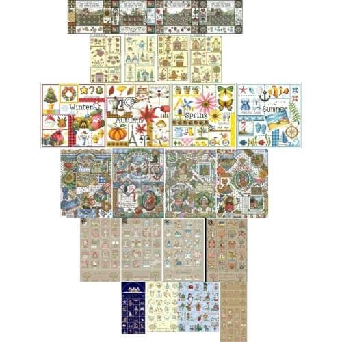 Flowers 25 photoes choose , 100% cotton threads Cross stitch sets styles Lovely Counted Cross Stitch Kit 4 1